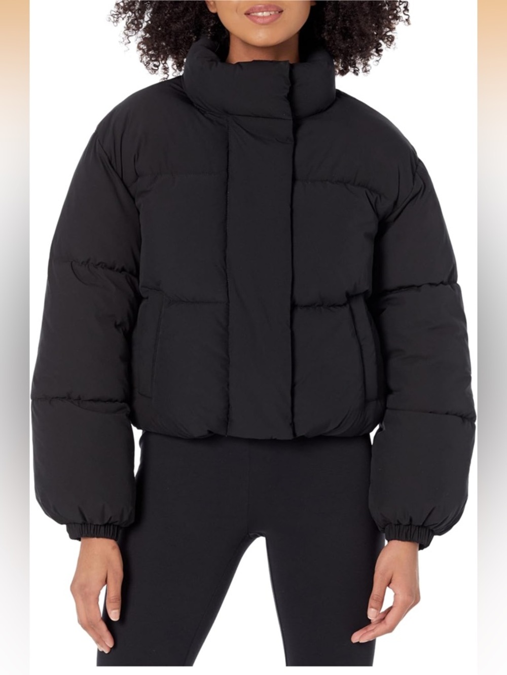 Amazon Essentials Women's Cropped Full-Zip Puffer Jacket - Picture 2 of 10